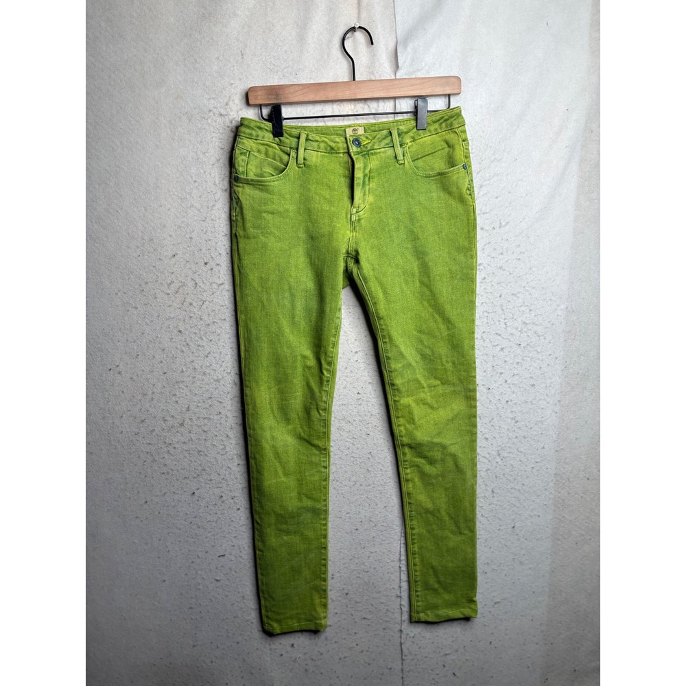 Timberland Womens Skinny Jeans Size 27 Lime Green Stretch Denim 6613J
